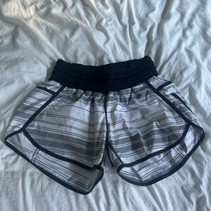 lululemon shorts size 8 grey white and black